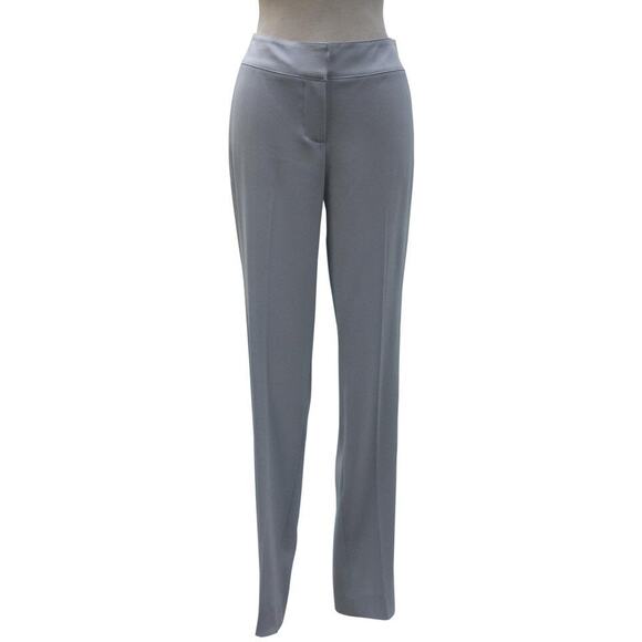 Cache Stretch Slim Leg Cigarette Pant New Lined Silver Gray Self Belt NWT $128